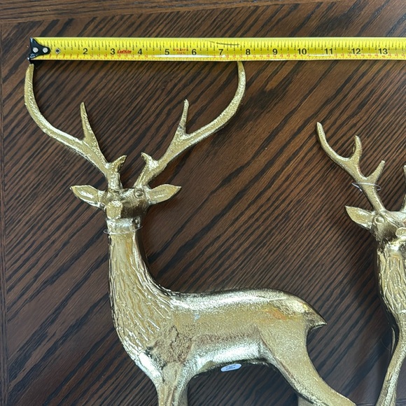 Christmas Gold Metal Deer set new - Picture 7 of 14